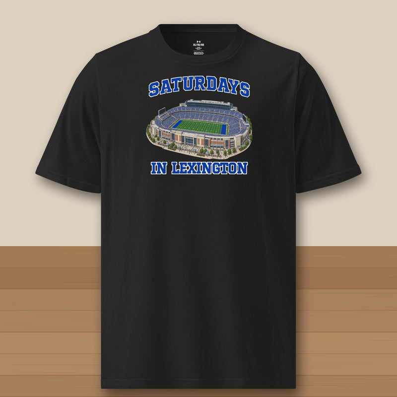 Color Black, Saturdays in Lexington Under Armour Athletic Tee in black