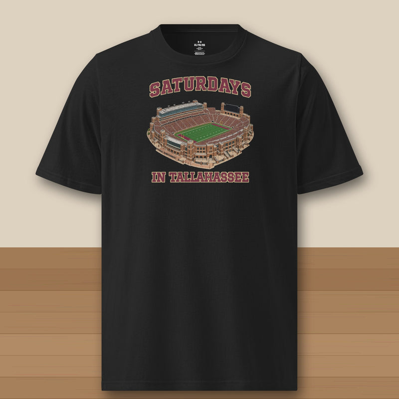 Color Black, Saturdays in Tallahassee Under Armour Athletic Tee in black