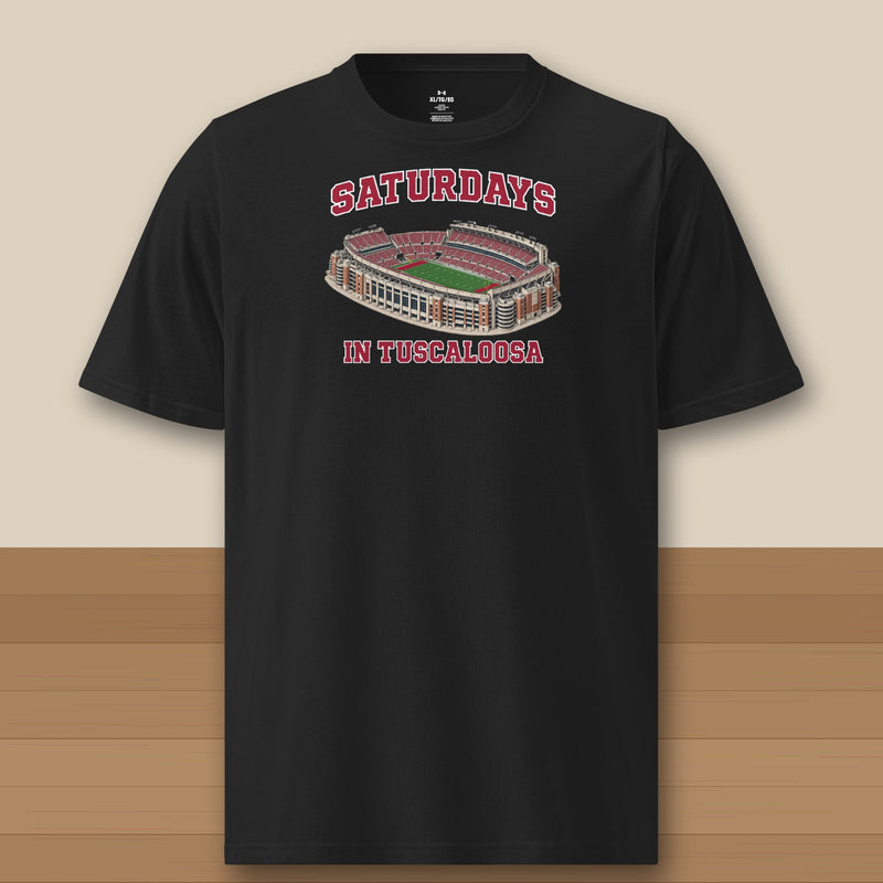 Color Black, Saturdays in Tuscaloosa Under Armour Athletic Tee in black