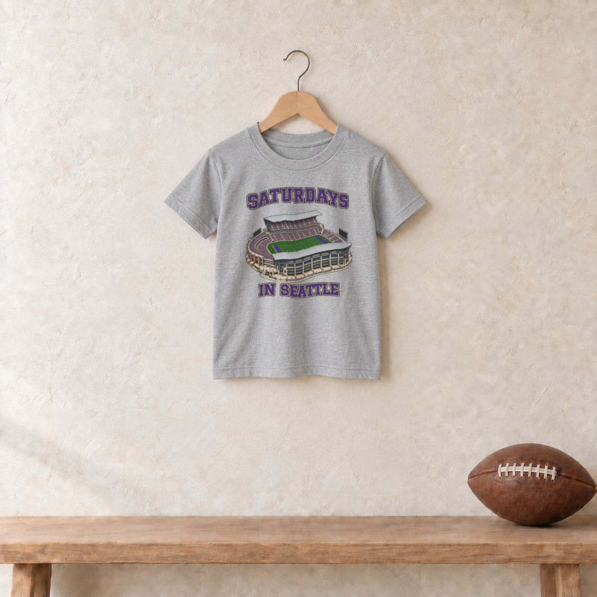 Color Sport Grey, Saturdays in Seattle Youth Classic Tee in sport grey