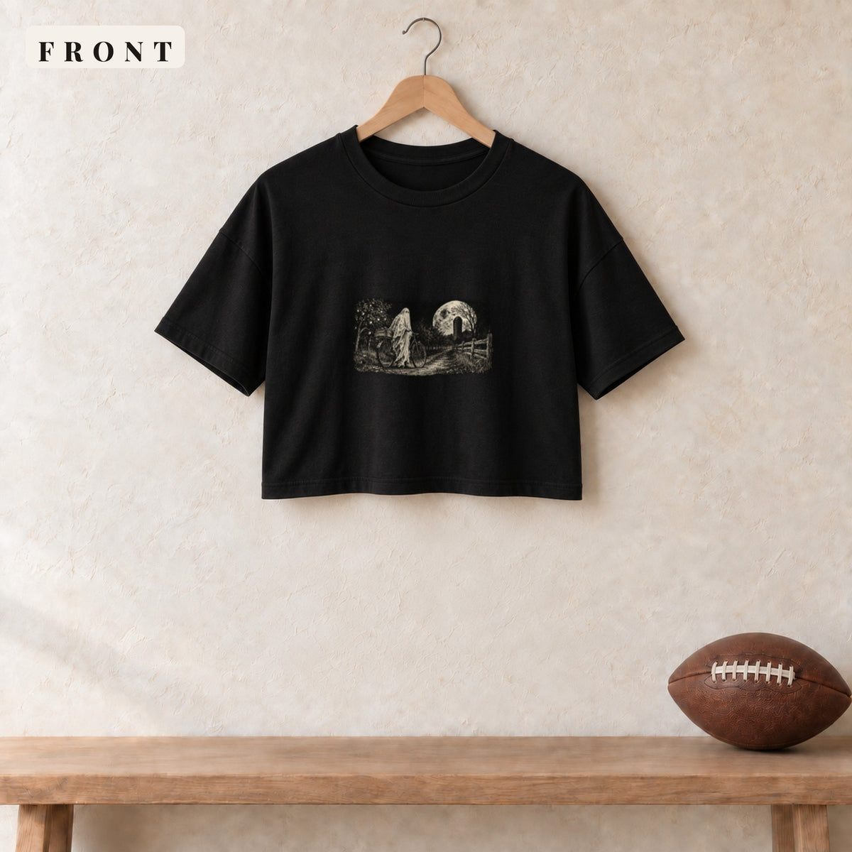 Women's Crop Tee · Black · front · All Hollow's Eve Last Ride Home women's crop tee in black