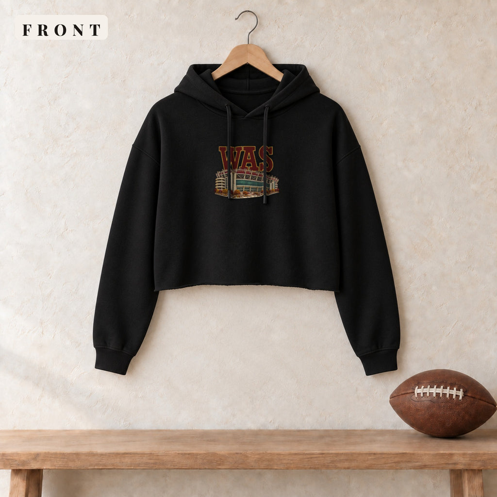 Women's Cropped Hoodie · Black · front · Washington Home Field Advantage women's cropped hoodie in black