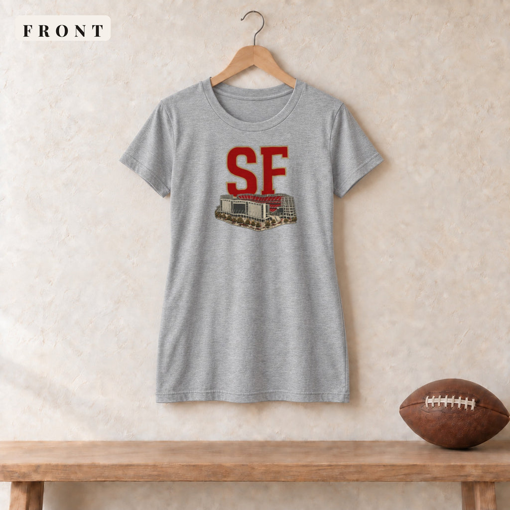 Women's Relaxed Tee · Athletic Heather · front · San Francisco Home Field Advantage women's relaxed tee in athletic heather