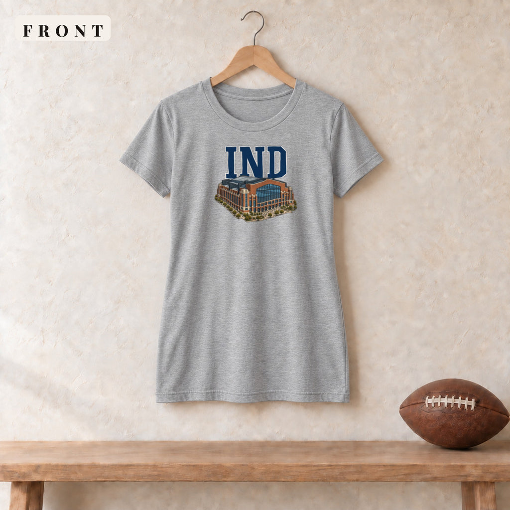 Women's Relaxed Tee · Athletic Heather · front · Indianapolis Home Field Advantage women's relaxed tee in athletic heather