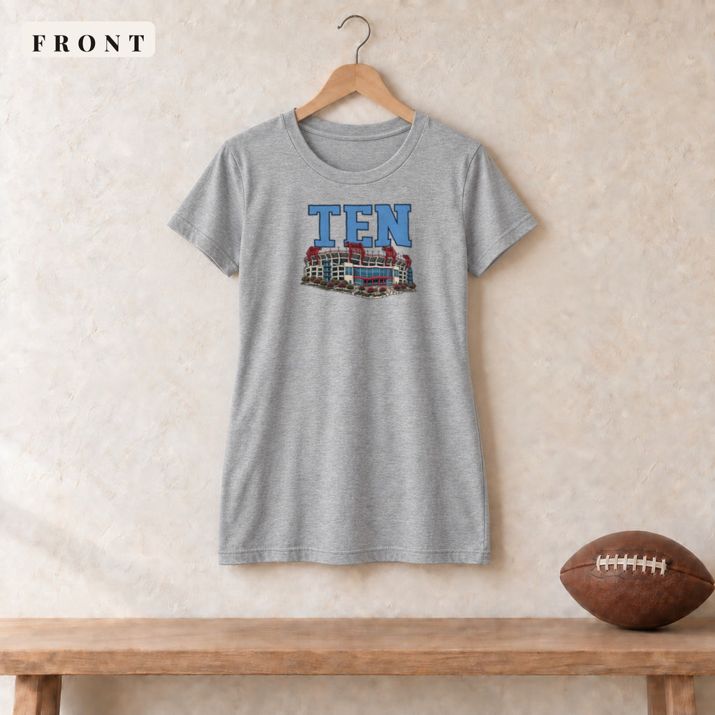 Women's Relaxed Tee · Athletic Heather · front · Tennessee Home Field Advantage women's relaxed tee in athletic heather