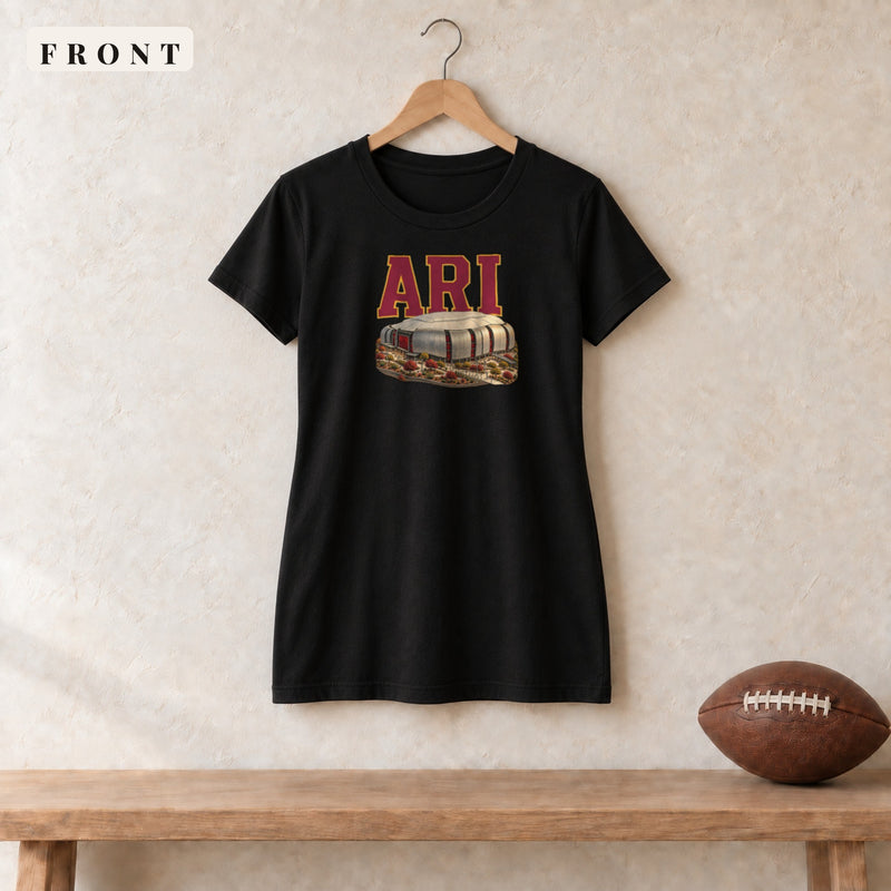 Women's Relaxed Tee · Black · front · Arizona Home Field Advantage women's relaxed tee in black