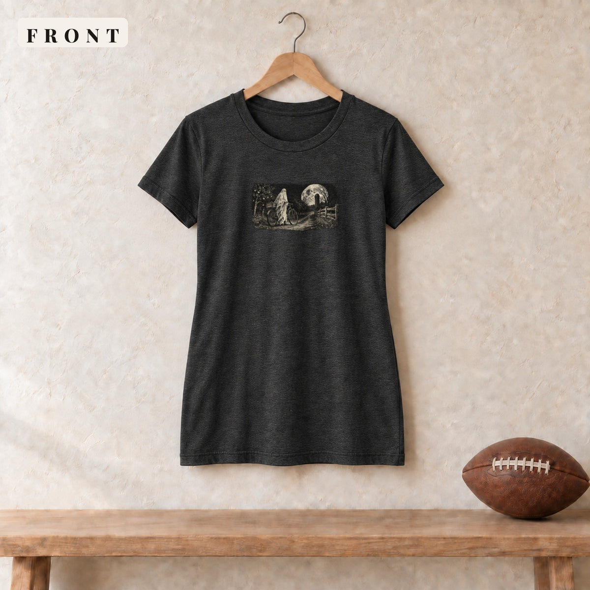 Women's Relaxed Tee · Dark Grey Heather · front · All Hollow's Eve Last Ride Home women's relaxed tee in dark grey heather