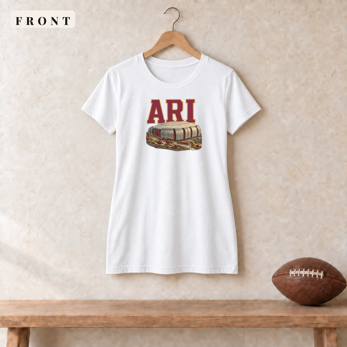 Women's Relaxed Tee · White · front · Arizona Home Field Advantage women's relaxed tee in white