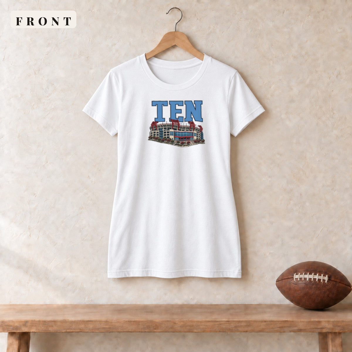 Women's Relaxed Tee · White · front · Tennessee Home Field Advantage women's relaxed tee in white