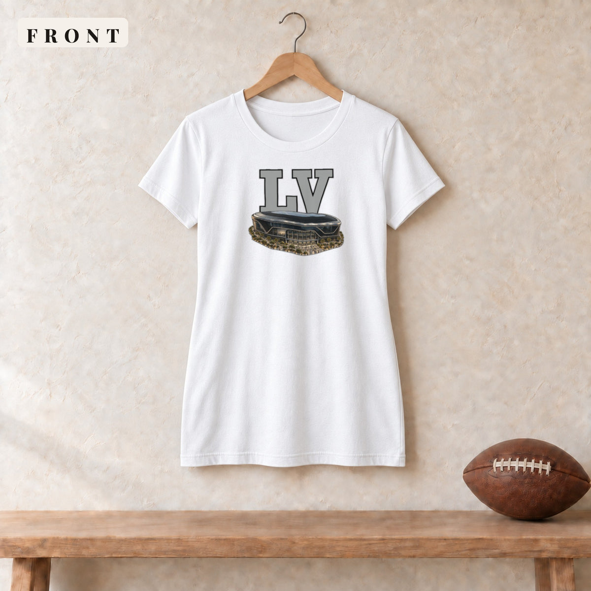 Women's Relaxed Tee · White · front · Las Vegas Home Field Advantage women's relaxed tee in white