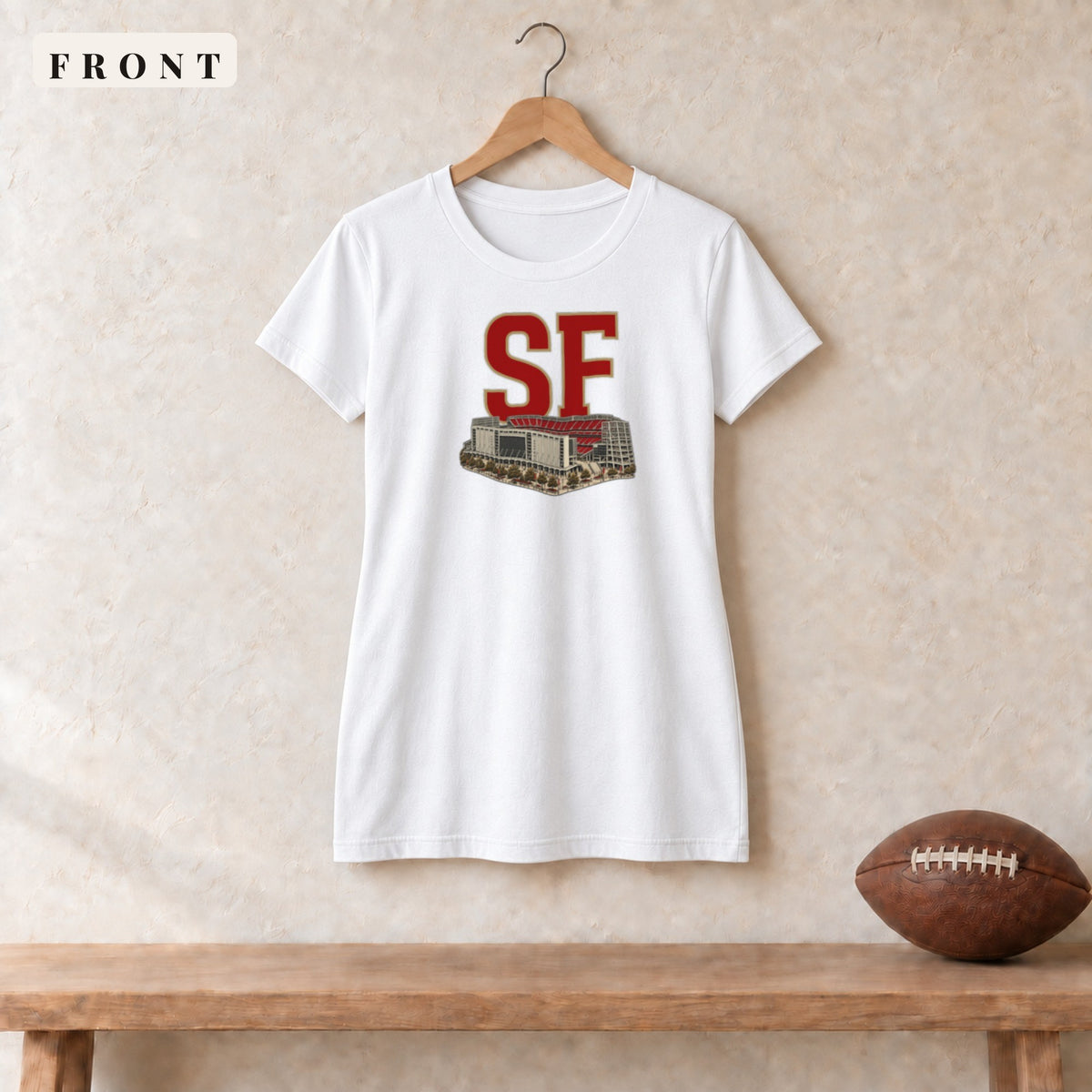 Women's Relaxed Tee · White · front · San Francisco Home Field Advantage women's relaxed tee in white
