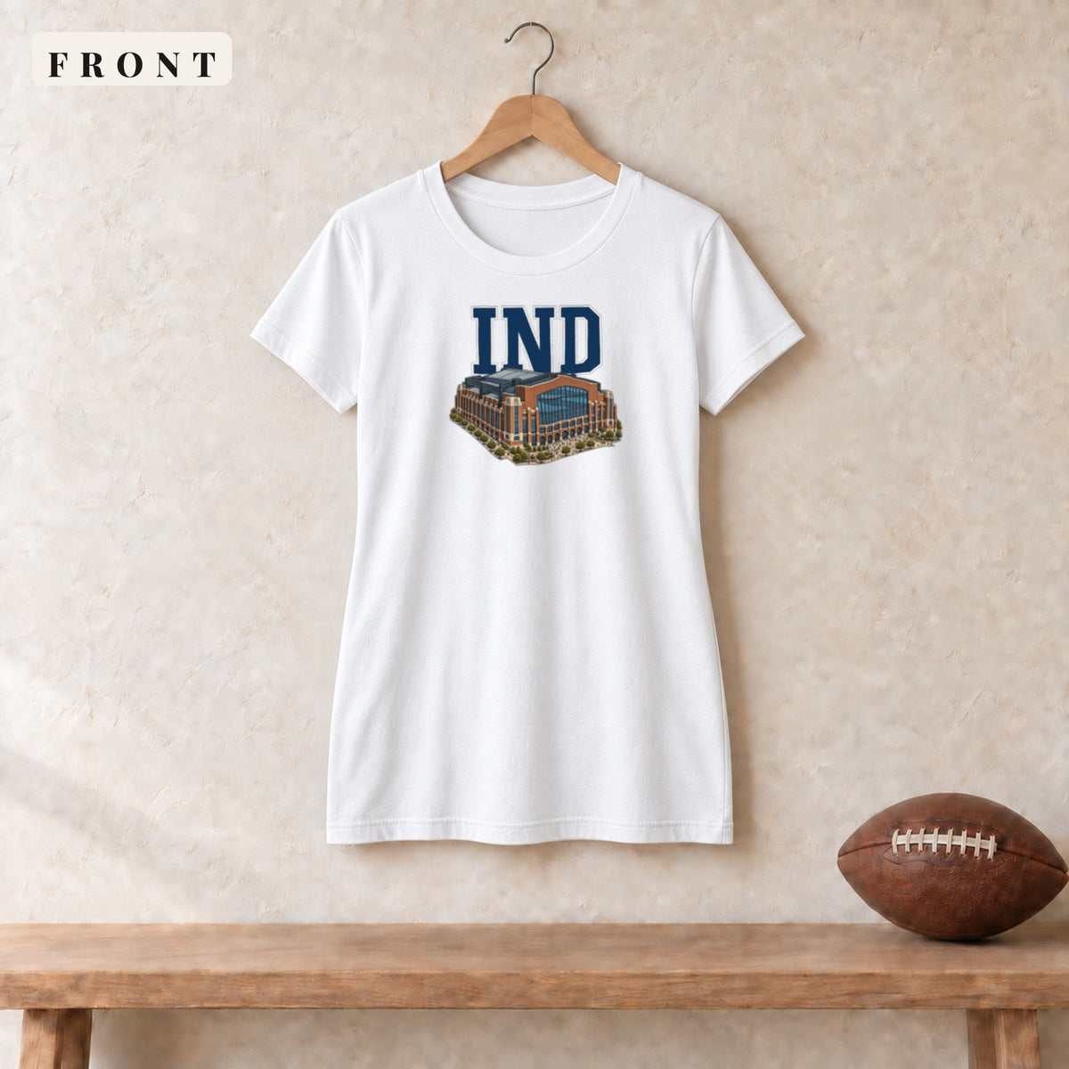 Women's Relaxed Tee · White · front · Indianapolis Home Field Advantage women's relaxed tee in white