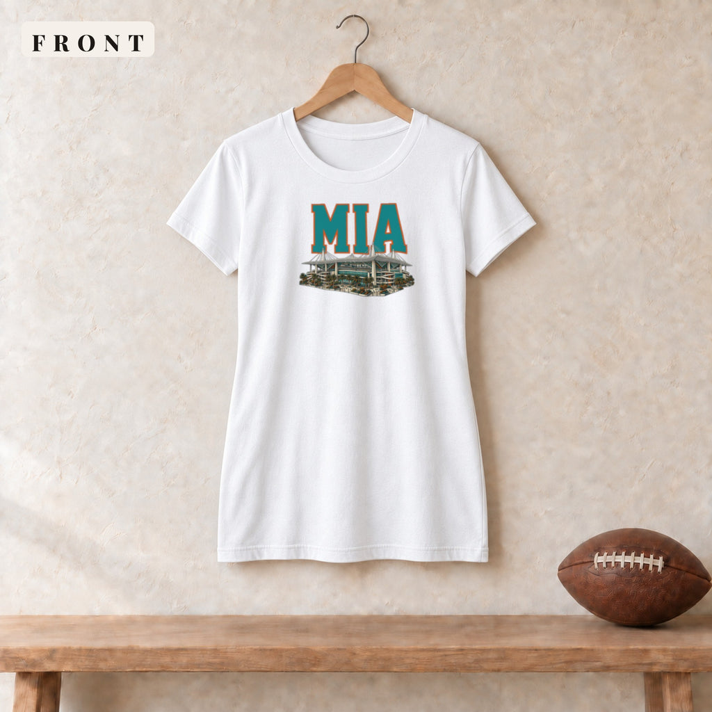Women's Relaxed Tee · White · front · Miami Home Field Advantage women's relaxed tee in white