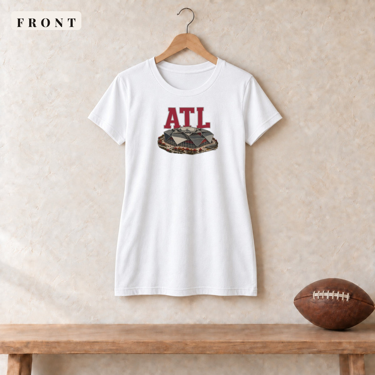 Women's Relaxed Tee · White · front · Atlanta Home Field Advantage women's relaxed tee in white