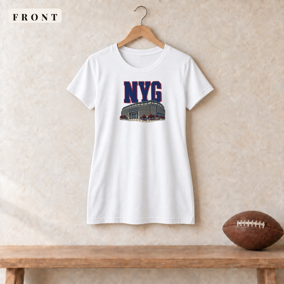 Women's Relaxed Tee · White · front · New York Royal Home Field Advantage women's relaxed tee in white