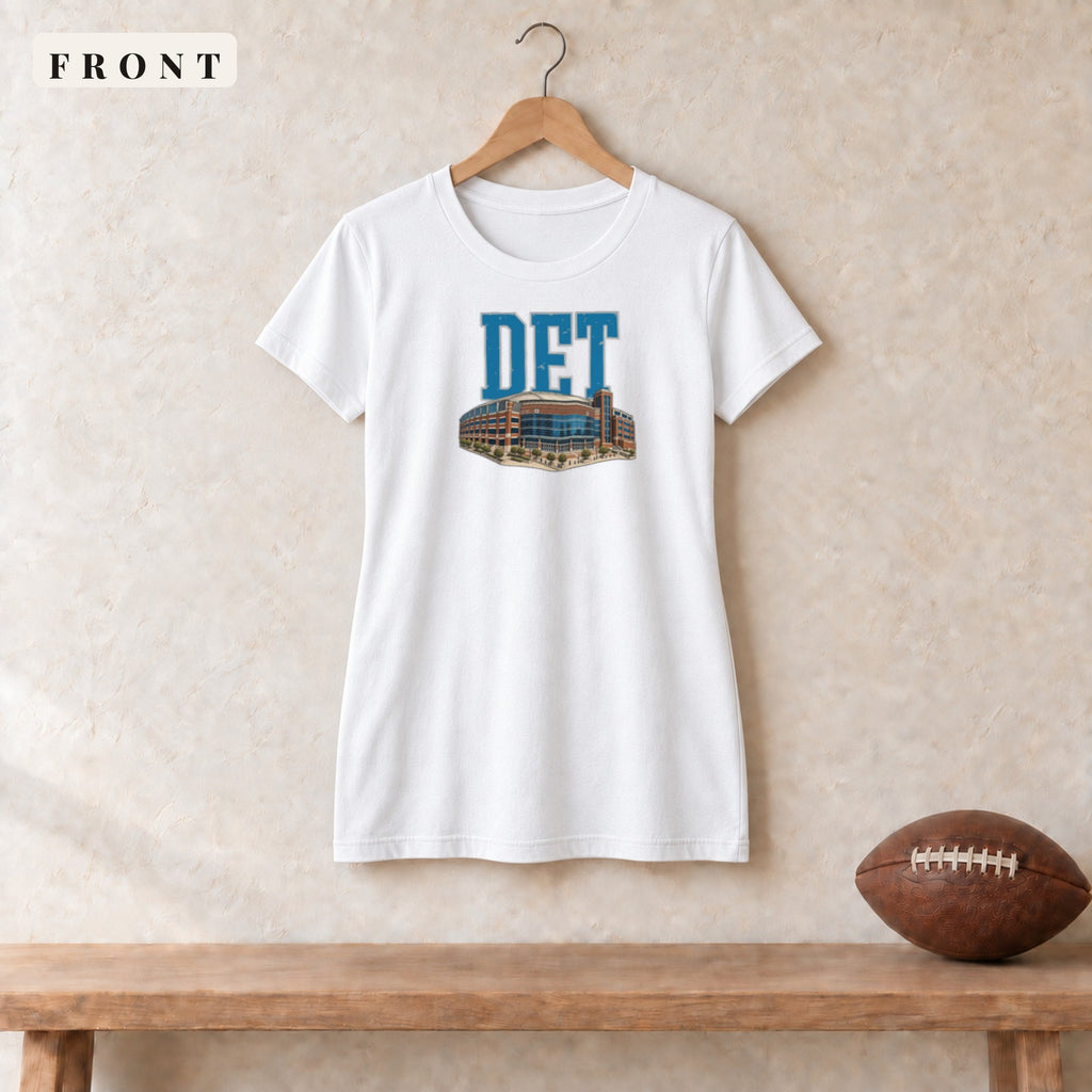 Women's Relaxed Tee · White · front · Detroit Home Field Advantage women's relaxed tee in white
