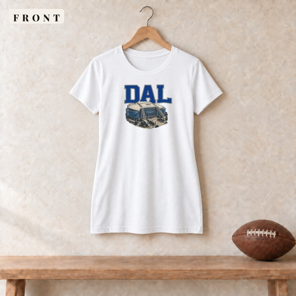 Women's Relaxed Tee · White · front · Dallas Home Field Advantage women's relaxed tee in white