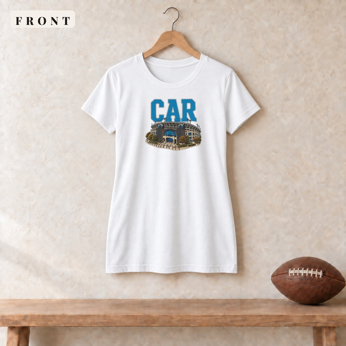 Women's Relaxed Tee · White · front · Carolina Home Field Advantage women's relaxed tee in white
