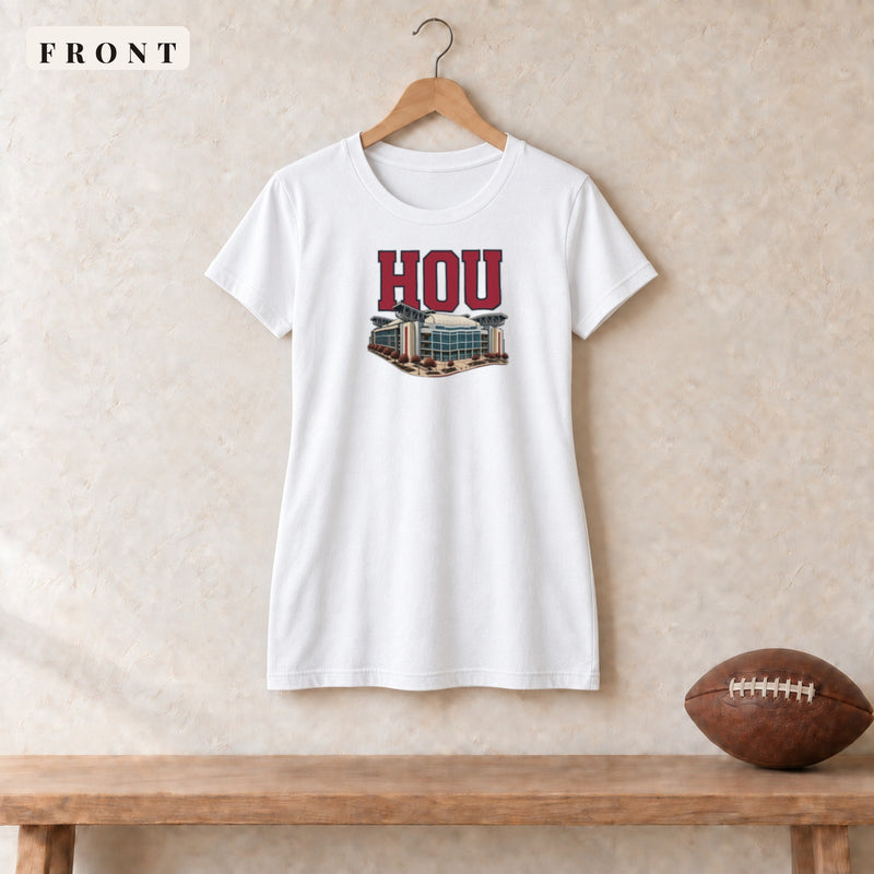 Women's Relaxed Tee · White · front · Houston Home Field Advantage women's relaxed tee in white
