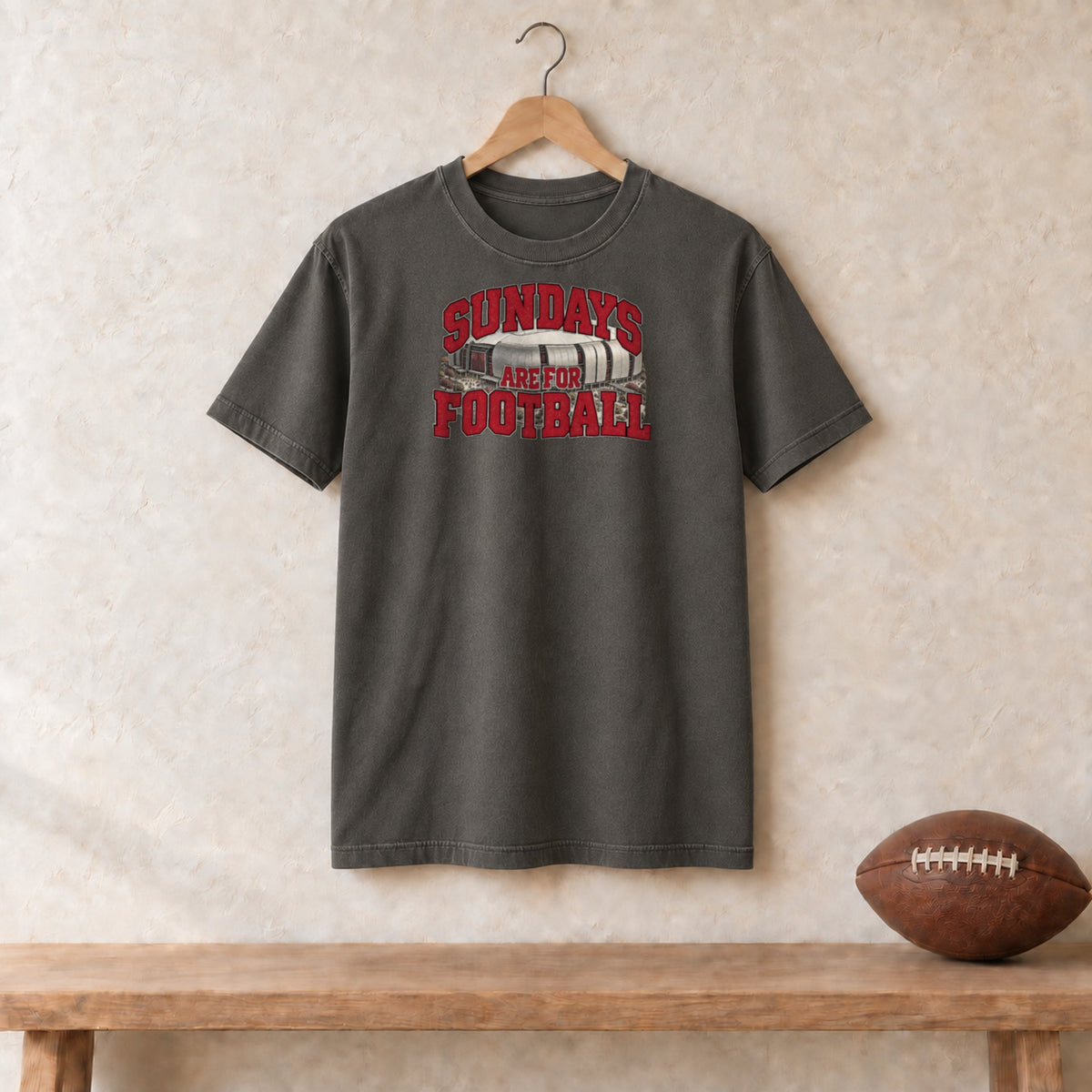 T-Shirt Pepper, Arizona Sundays Are For Football tee in pepper