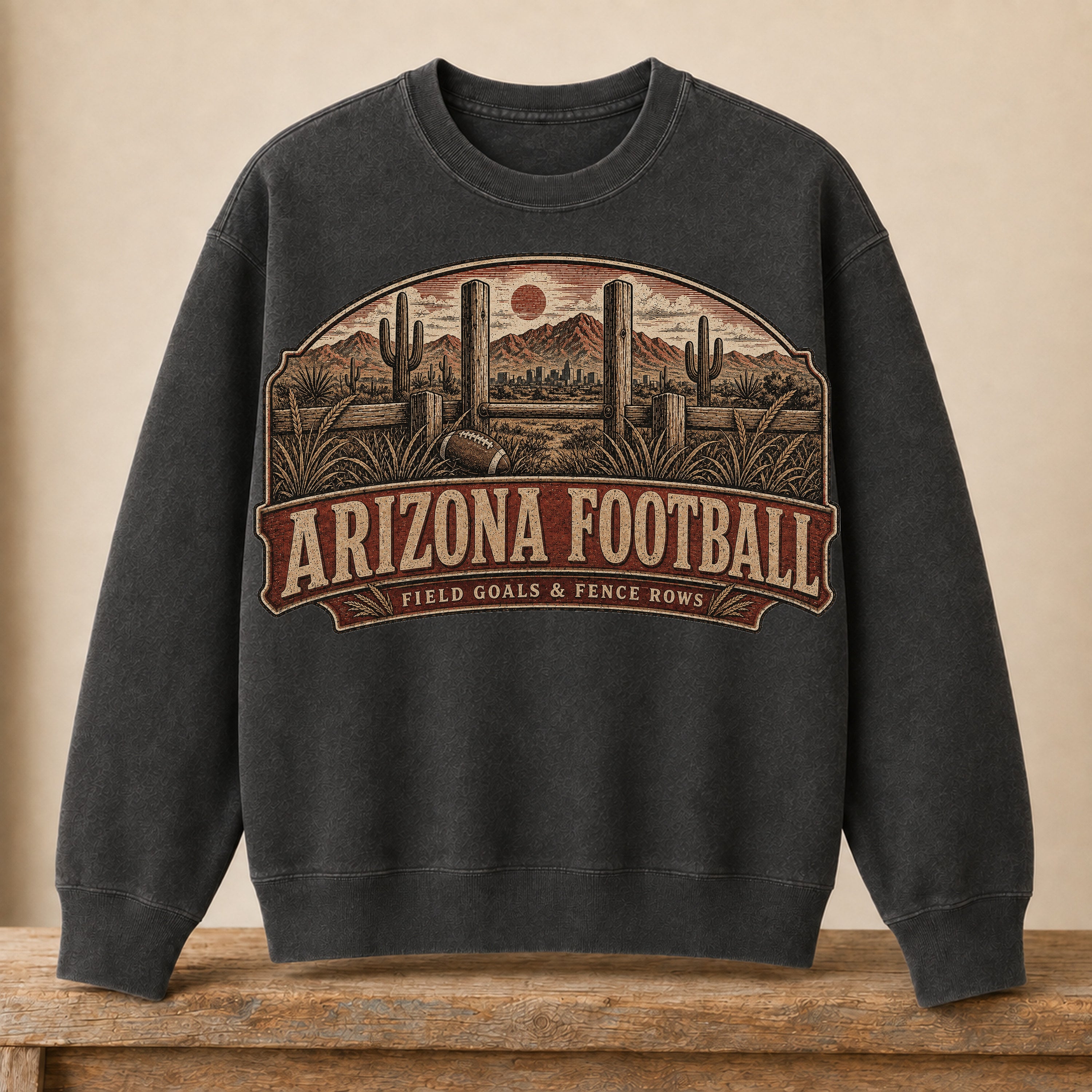 Arizona Football Crewneck | Field Goals & Fence Rows | Vintage City Game Day Crewneck