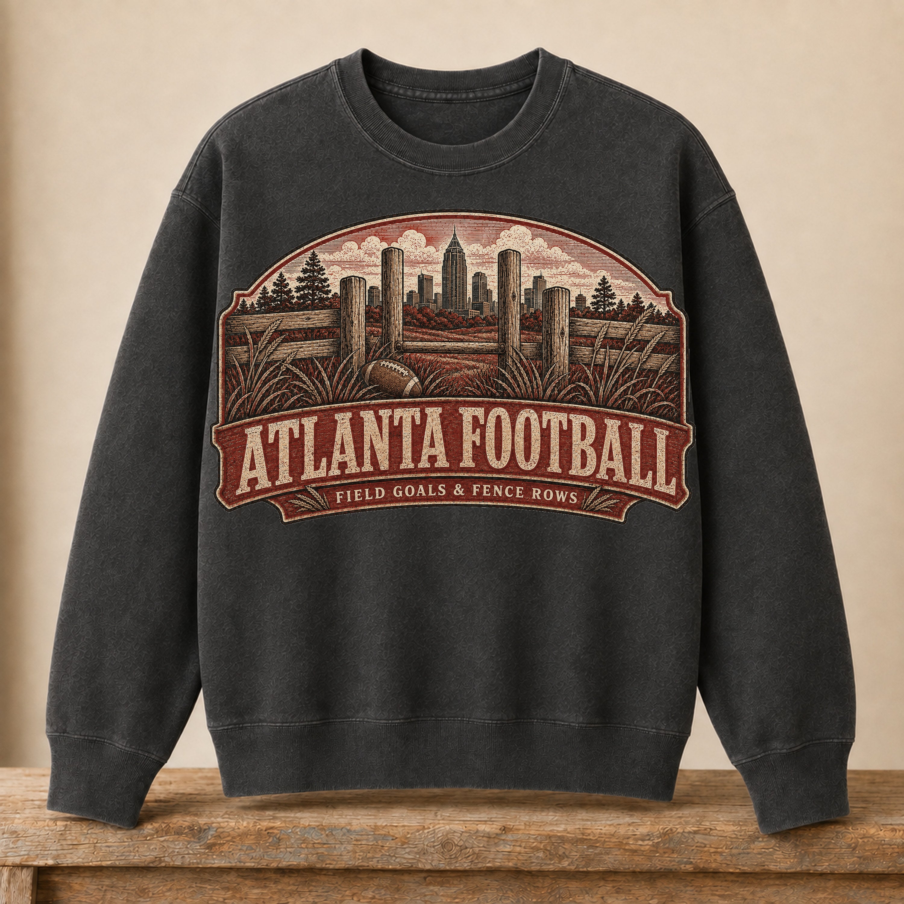 Atlanta Football Crewneck | Field Goals & Fence Rows | Vintage City Game Day Crewneck