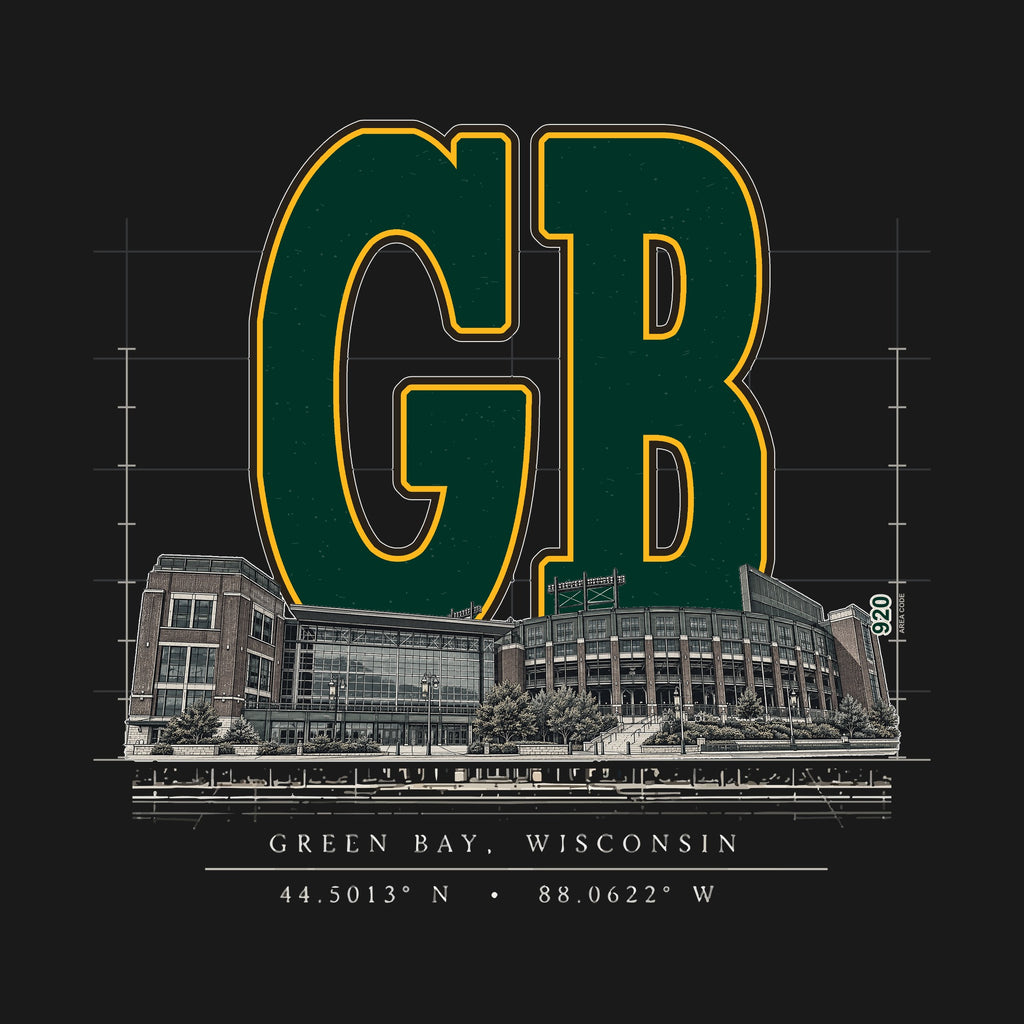 Design · Green Bay · Blueprint City stadium art