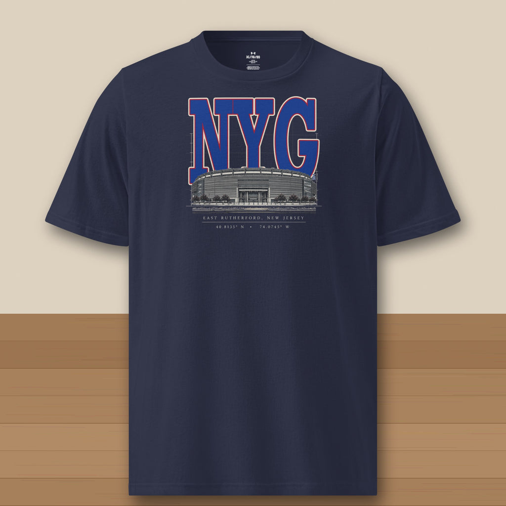 Under Armour Tee · Navy · front · New York Royal Blueprint City athletic tee in navy