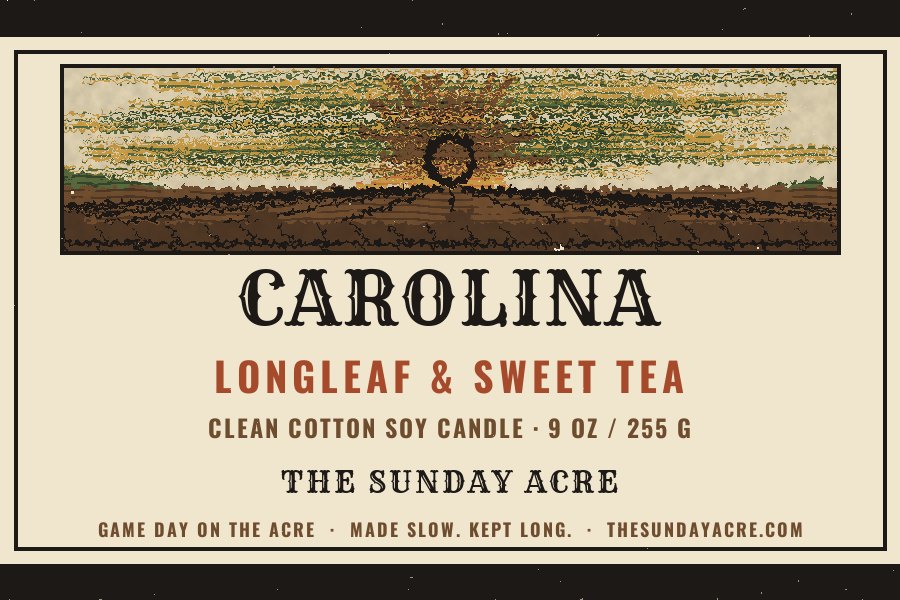 Carolina — Longleaf & Sweet Tea — 9 oz Soy Candle