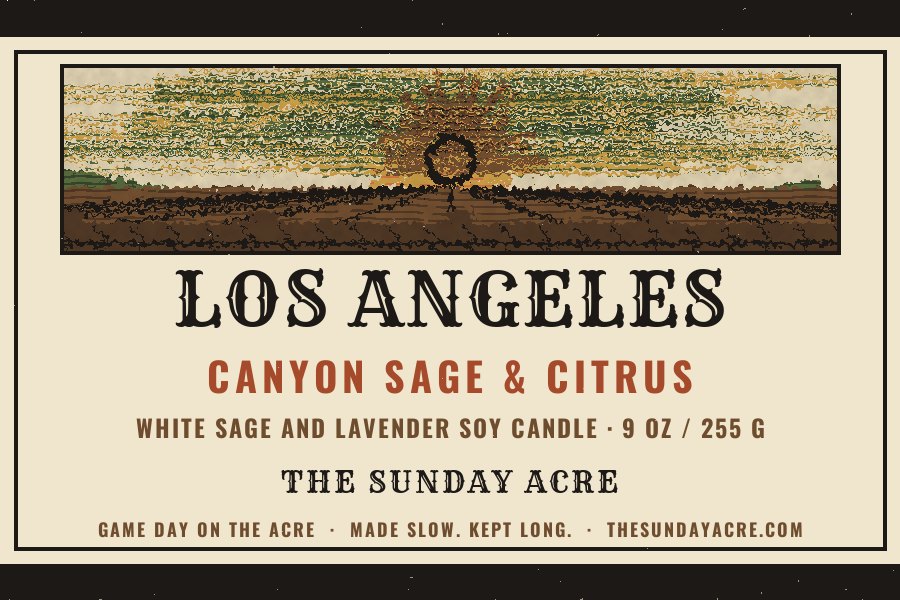 Los Angeles — Canyon Sage & Citrus — 9 oz Soy Candle