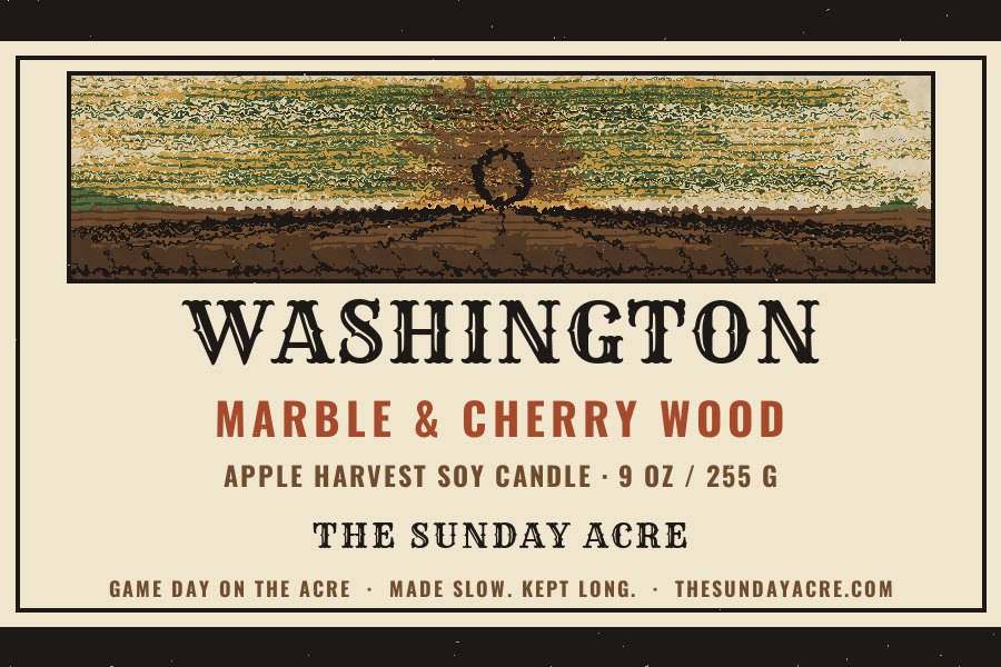 Washington — Marble & Cherry Wood — 9 oz Soy Candle