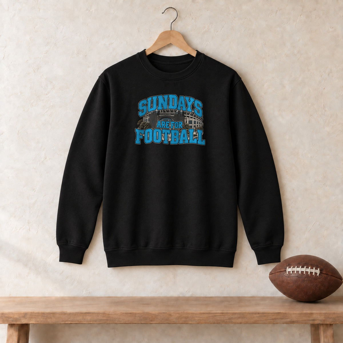Crewneck Black, Carolina Sundays Are For Football crewneck in black