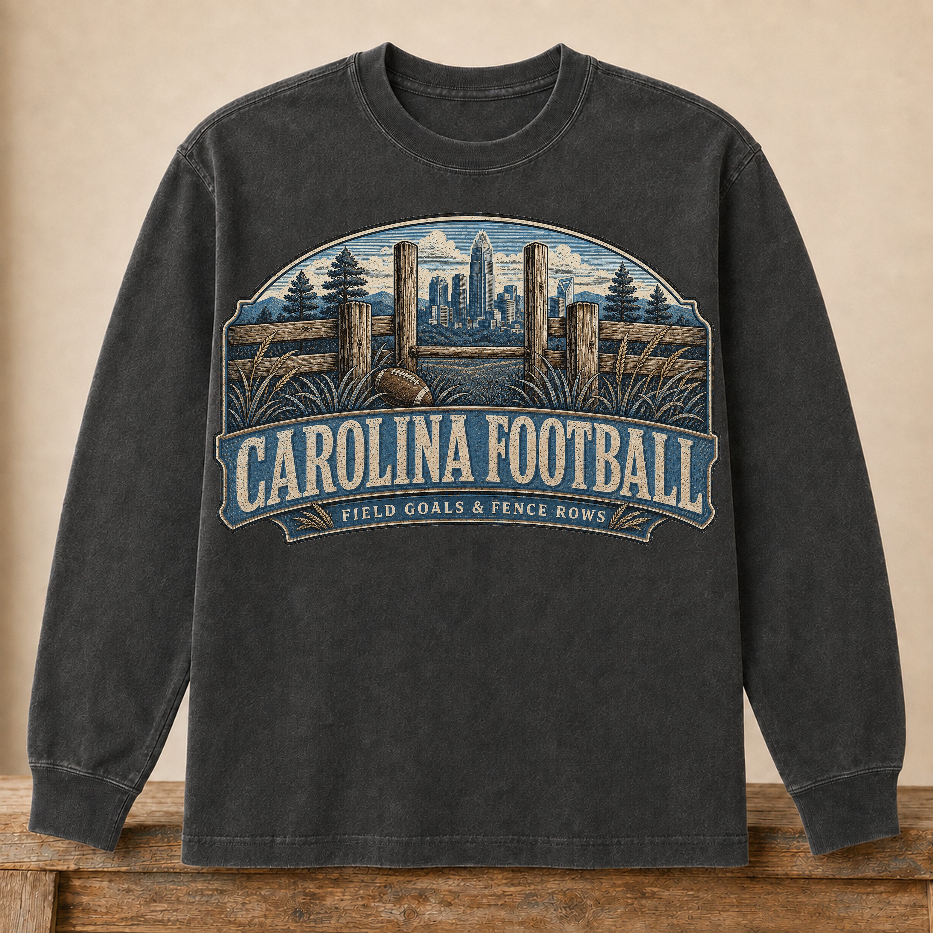 Carolina Football Long Sleeve | Field Goals & Fence Rows | Vintage City Game Day Long Sleeve