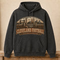 Cleveland Football Hoodie | Field Goals & Fence Rows | Vintage City Game Day Hoodie