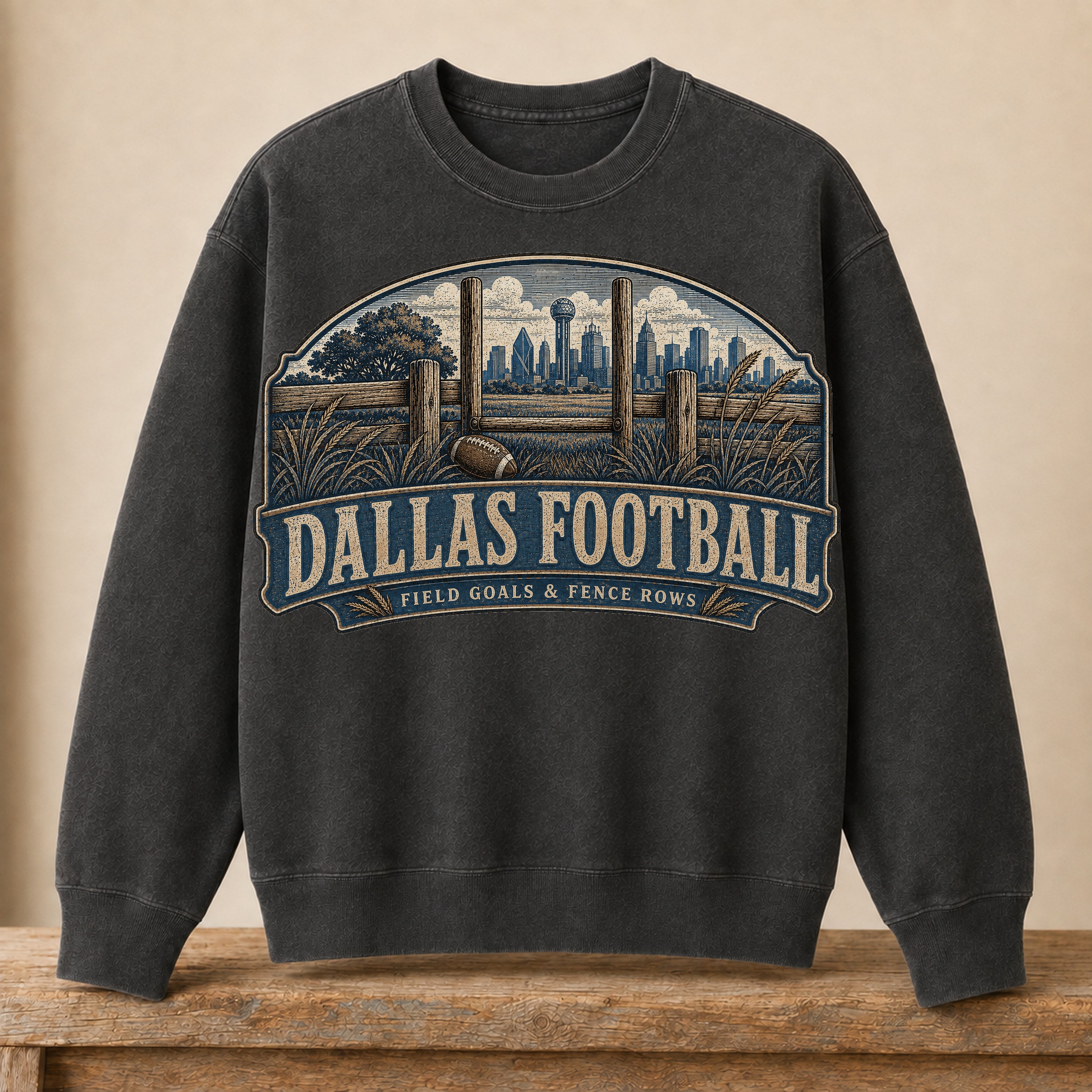 Dallas Football Crewneck | Field Goals & Fence Rows | Vintage City Game Day Crewneck