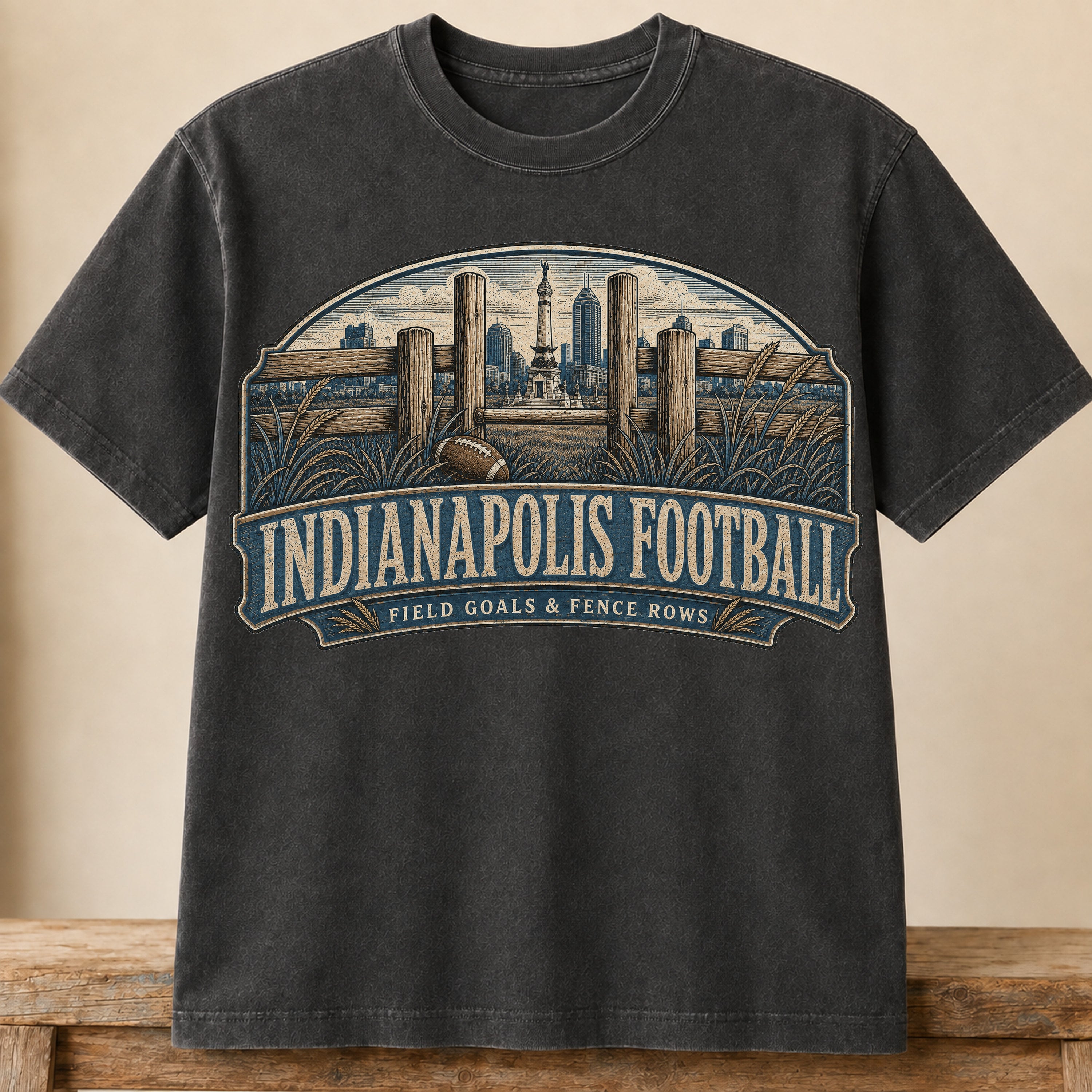 Indianapolis Football Shirt | Field Goals & Fence Rows | Vintage City Game Day Tee