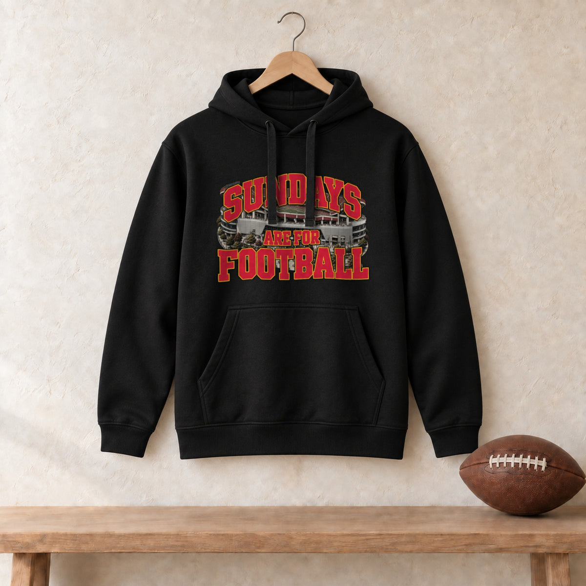 Hoodie Black, Kansas City Sundays Are For Football hoodie in black