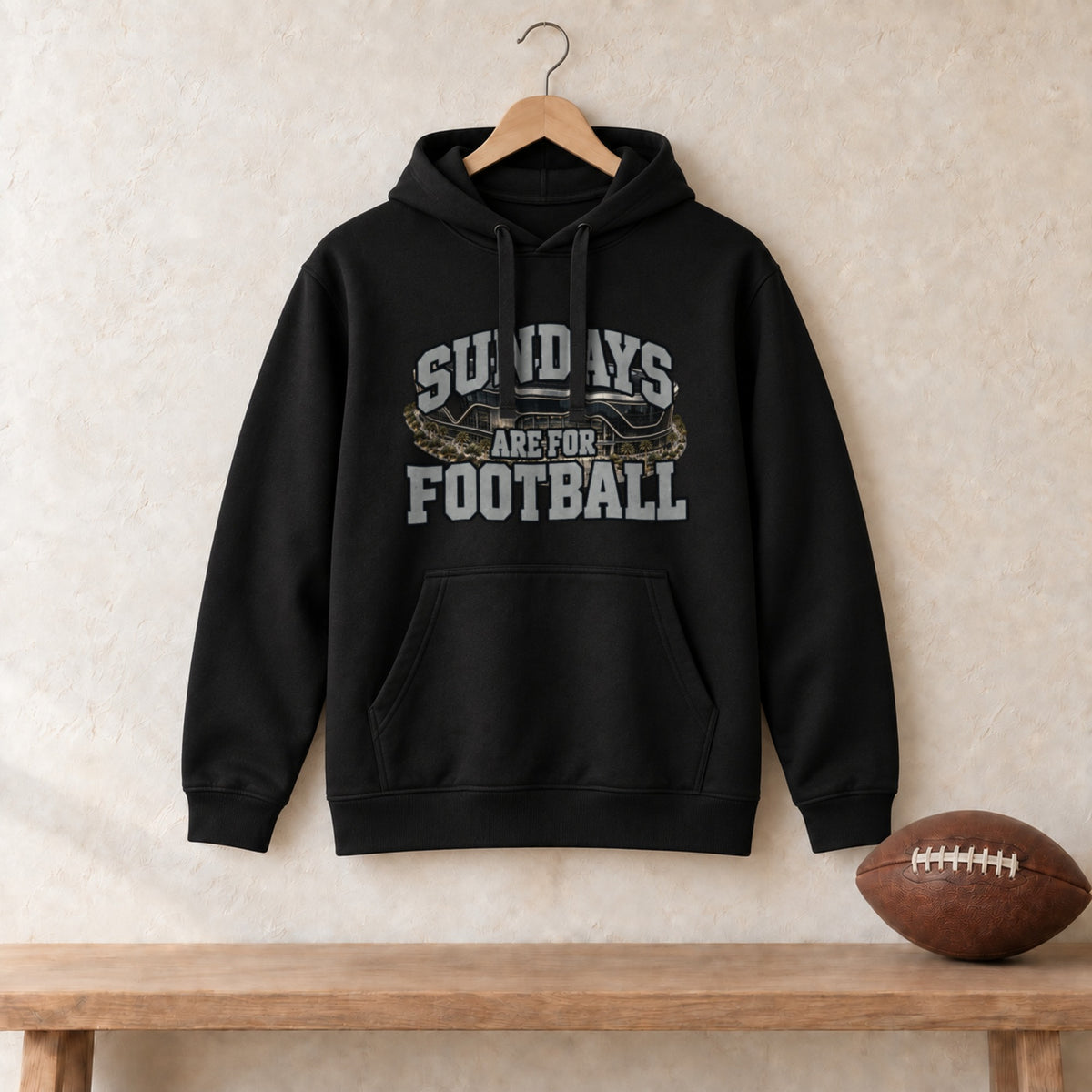 Hoodie Black, Las Vegas Sundays Are For Football hoodie in black