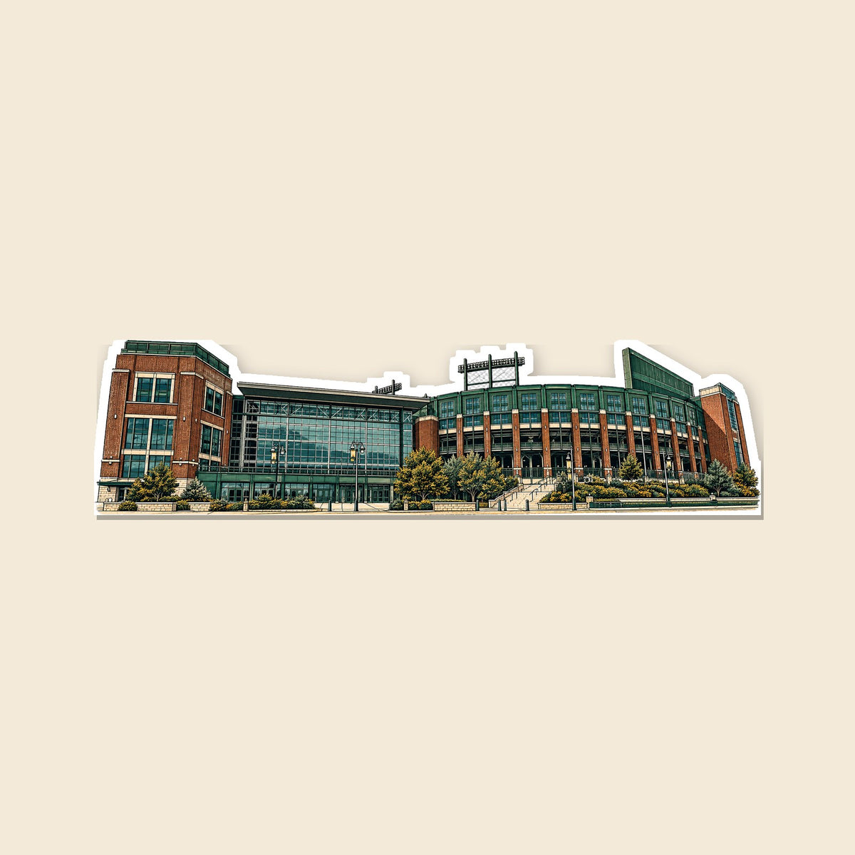Green Bay stadium sticker