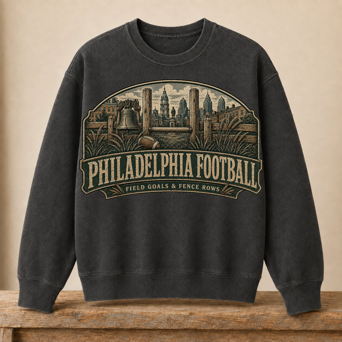 Philadelphia Football Crewneck | Field Goals & Fence Rows | Vintage City Game Day Crewneck