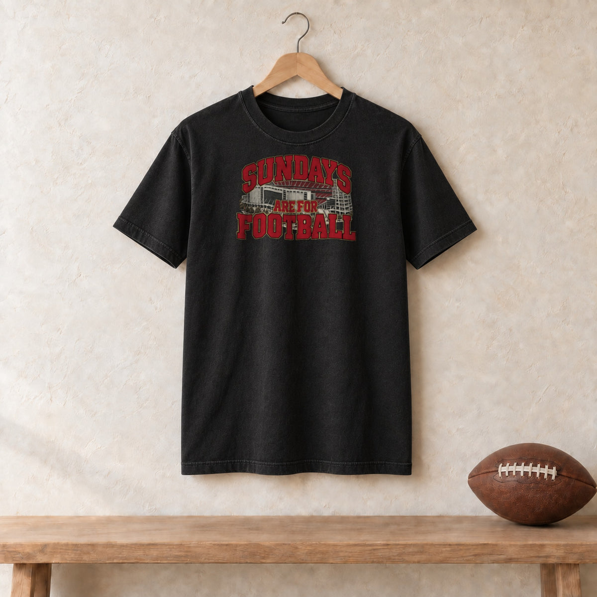 T-Shirt Black, San Francisco Sundays Are For Football tee in black