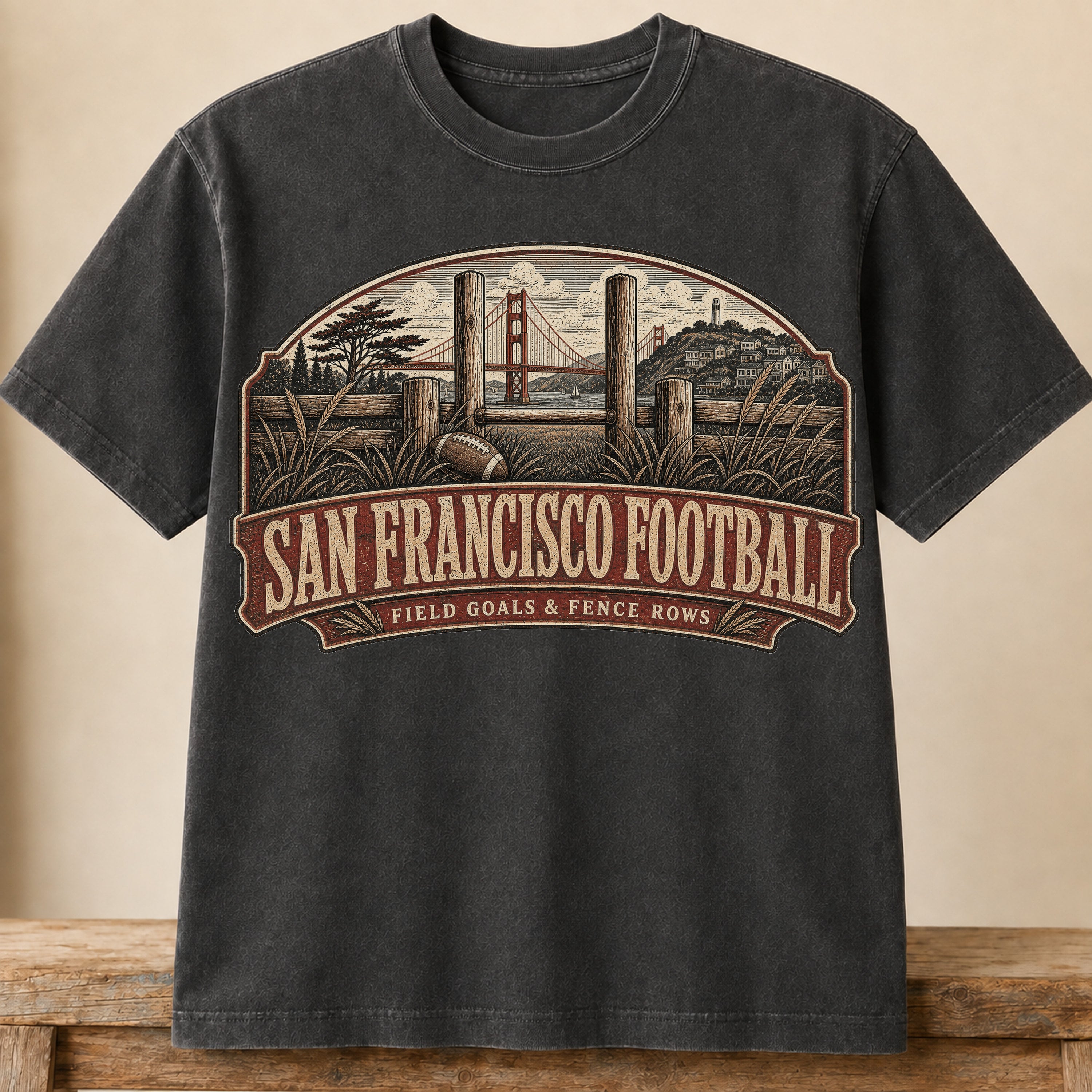 San Francisco Football Shirt | Field Goals & Fence Rows | Vintage City Game Day Tee