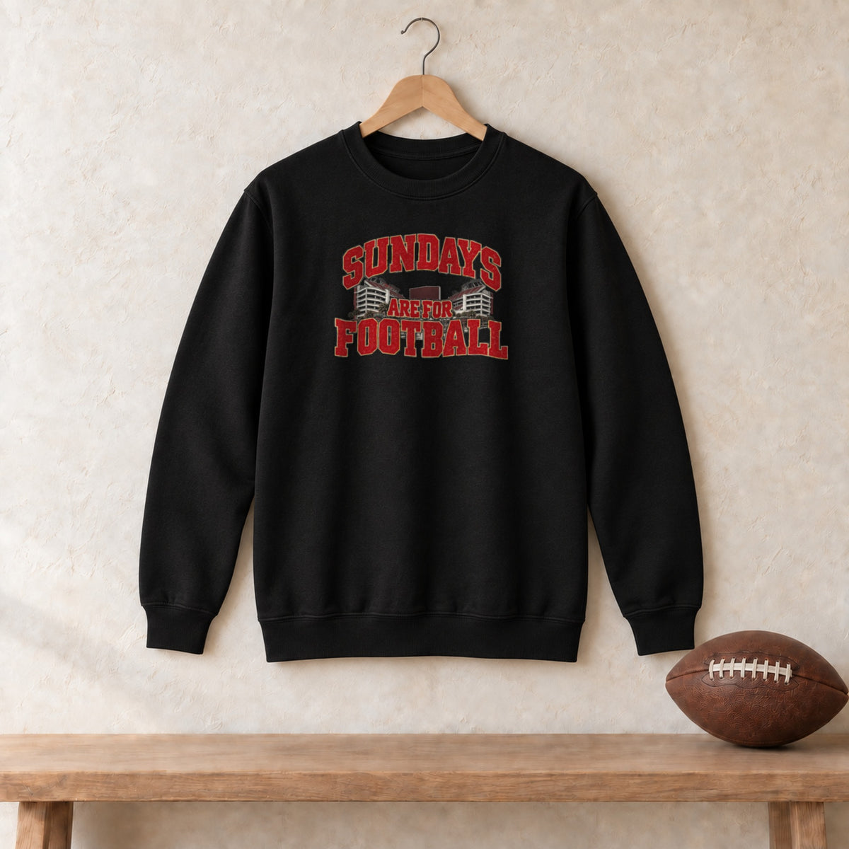 Crewneck Black, Tampa Bay Sundays Are For Football crewneck in black