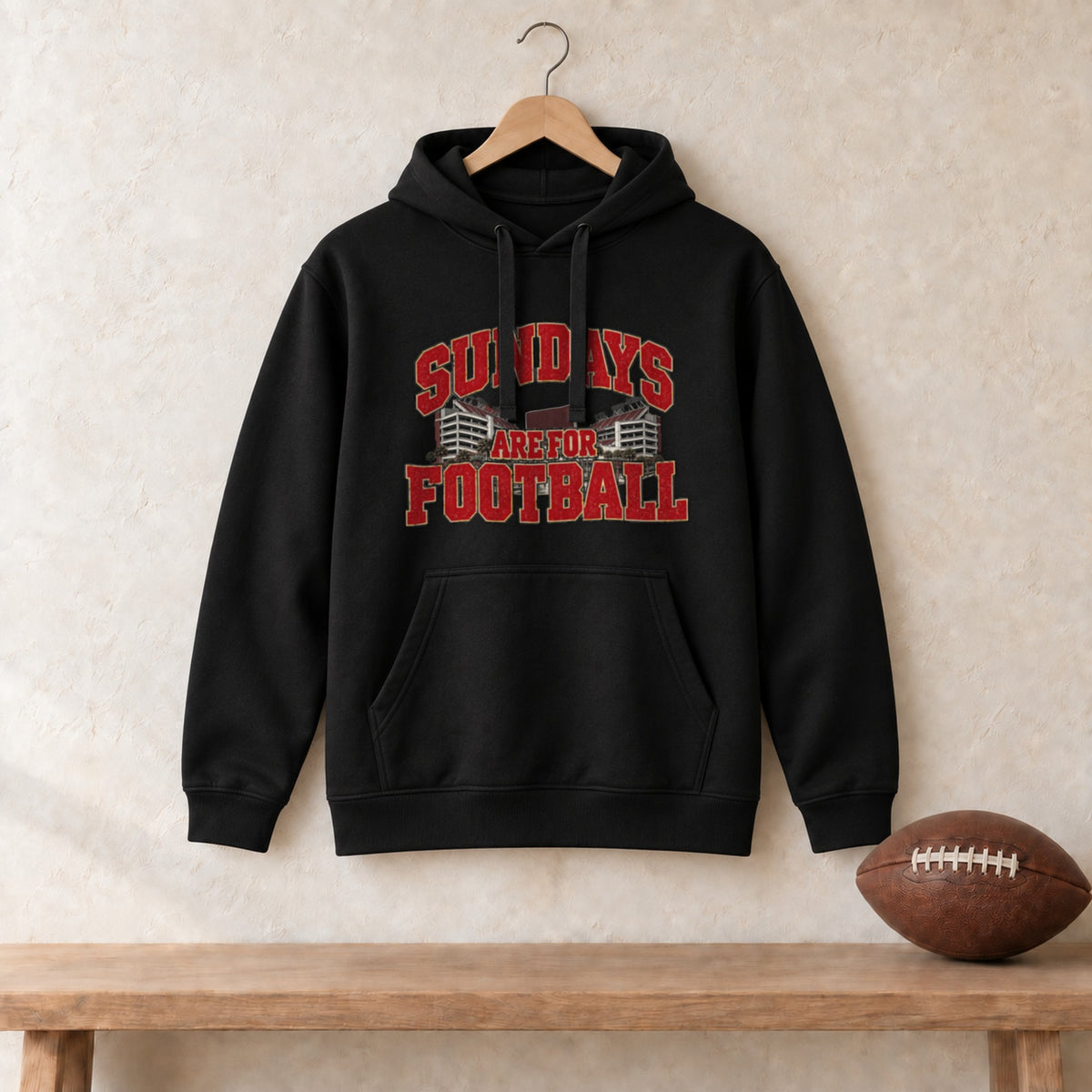 Hoodie Black, Tampa Bay Sundays Are For Football hoodie in black