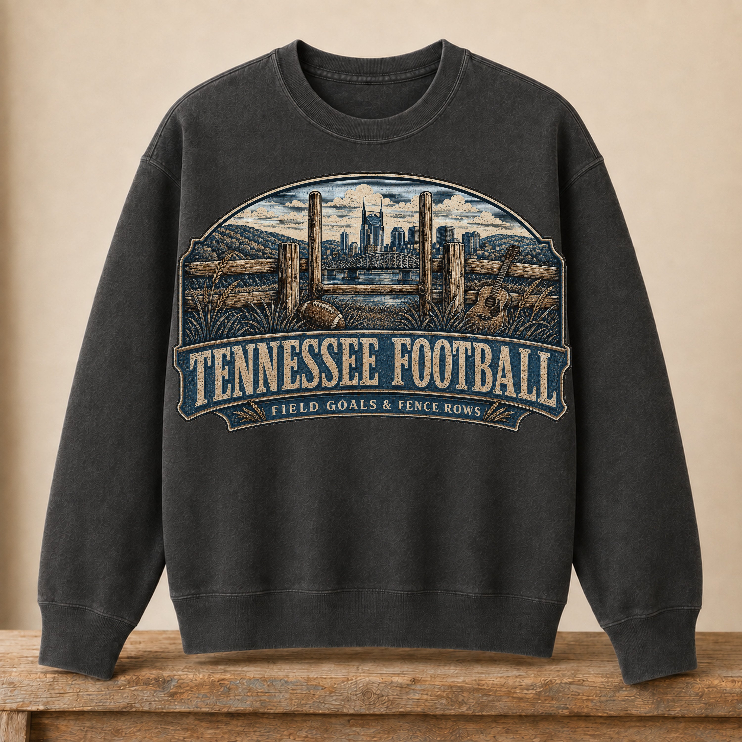 Tennessee Football Crewneck | Field Goals & Fence Rows | Vintage City Game Day Crewneck