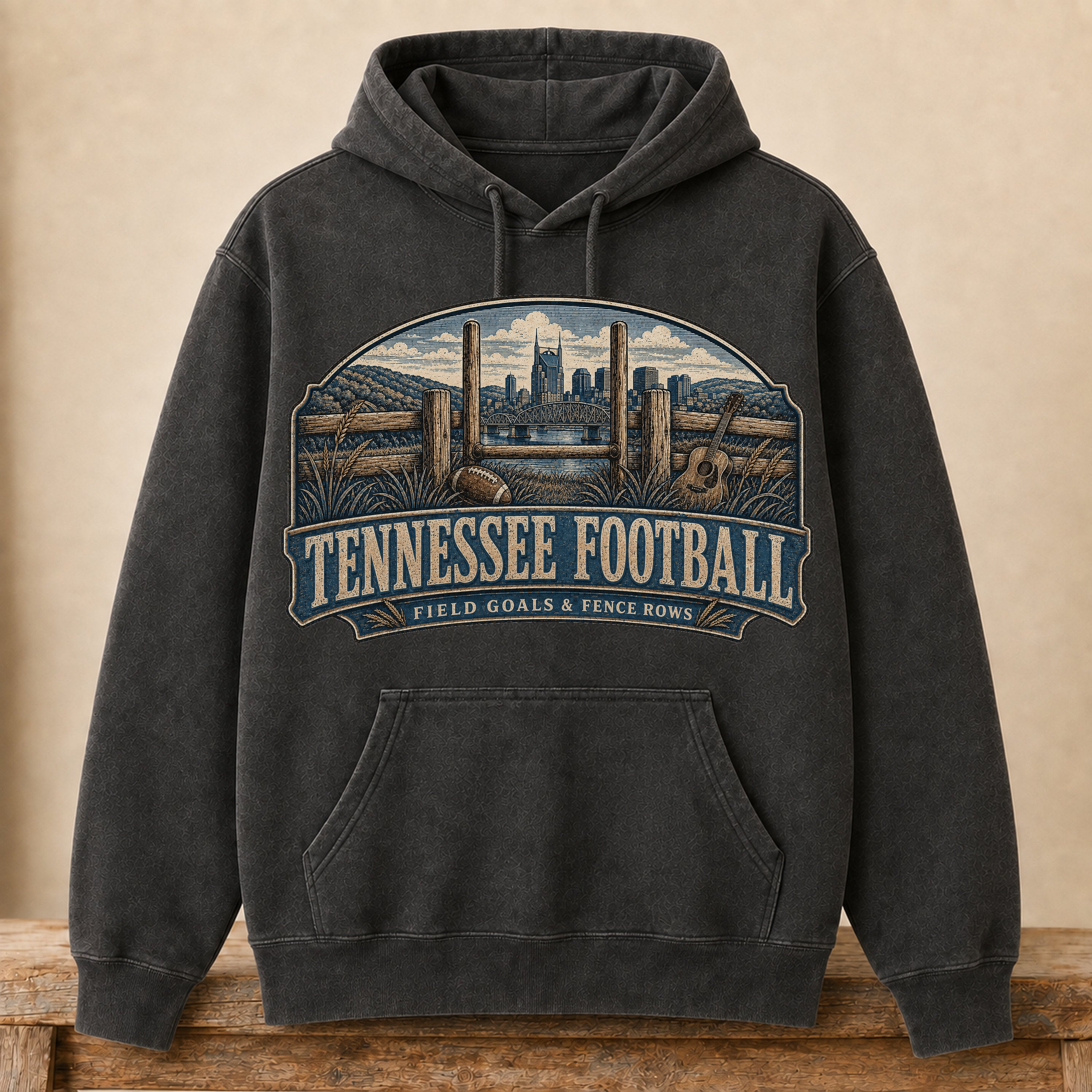 Tennessee Football Hoodie | Field Goals & Fence Rows | Vintage City Game Day Hoodie
