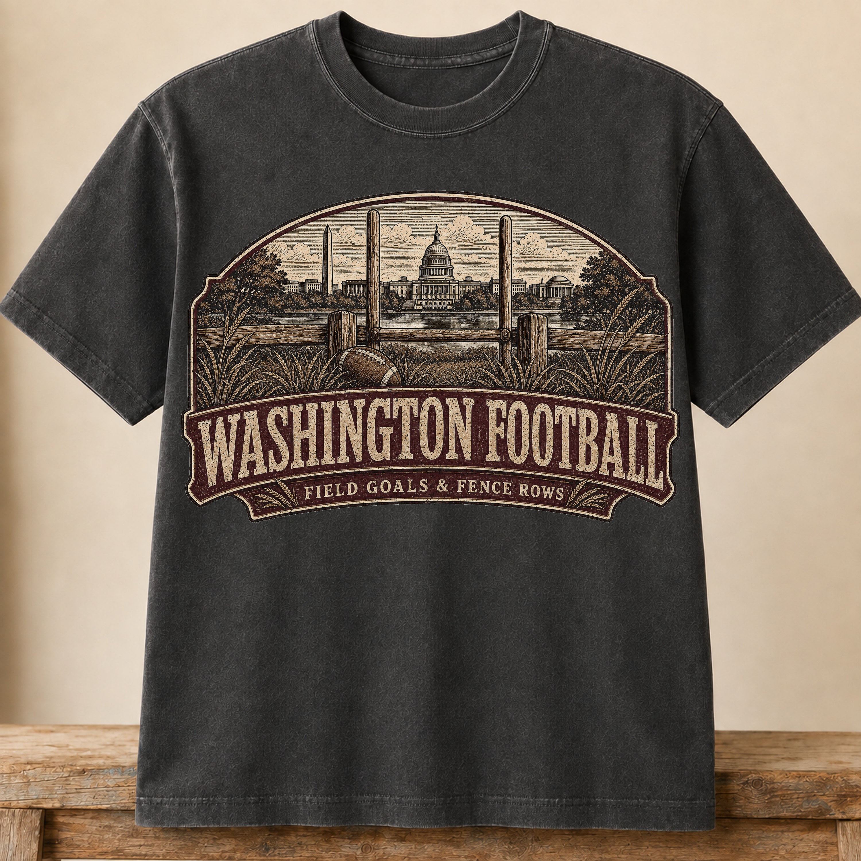 Washington Football Shirt | Field Goals & Fence Rows | Vintage City Game Day Tee